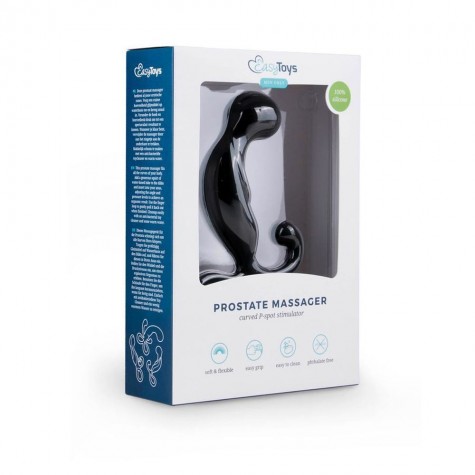 Черный стимулятор простаты Prostate Massager - 14 см.